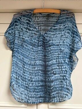 TOAST Tie Dye effect Silk Chiffon Top